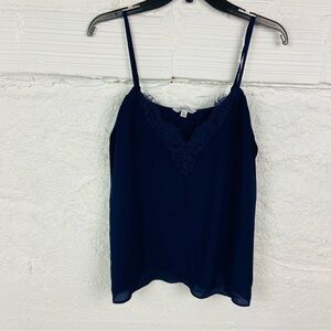 Ophelia roe plum purple Lace Trim tank Top size XL